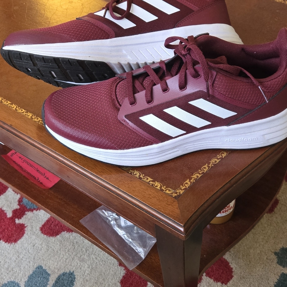 adidas Maroon and White Athletic Shoes